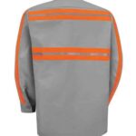 Men's Tall Industrial Enhanced-Visibility Long Sleeve Work Shirt