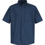 Men's Tall Poplin Short Sleeve Dress Shirt