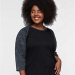 Women's Baseball Fine Jersey Three-Quarter Sleeve Tee