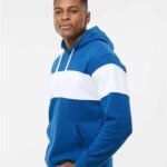 Men's Varsity Fleece Colorblocked Hooded Sweatshirt