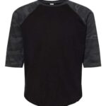 Youth Baseball Fine Jersey Three-Quarter Sleeve Tee