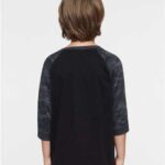 Youth Baseball Fine Jersey Three-Quarter Sleeve Tee
