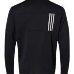 Men's 3-Stripes Double-Knit Quarter-Zip Pullover