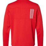 Men's 3-Stripes Double-Knit Quarter-Zip Pullover