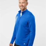Men's 3-Stripes Double-Knit Quarter-Zip Pullover