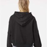 Women's Sueded Fleece Crop Hooded Sweatshirt