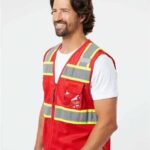 Unisex EV Series® Enhanced Visibility 3 Pocket Mesh Vest