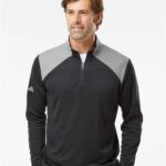Men's Textured Mixed Media Quarter-Zip Pullover