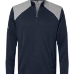 Men's Textured Mixed Media Quarter-Zip Pullover