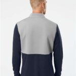 Men's Textured Mixed Media Quarter-Zip Pullover