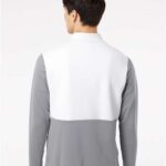 Men's Textured Mixed Media Quarter-Zip Pullover
