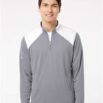Men's Textured Mixed Media Quarter-Zip Pullover