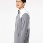 Men's Textured Mixed Media Quarter-Zip Pullover