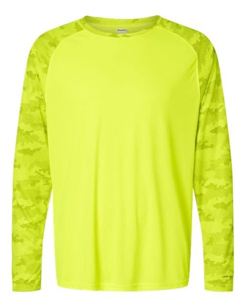 Unisex Cayman Performance Camo Colorblocked Long Sleeve T-Shirt