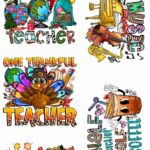 Teach, Love, Inspire DTF Gang Sheet – 10 Cute & Trendy Teacher Designs Ready to Press