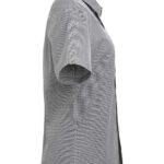 Women's Microcheck Gingham Short Sleeve Cotton Dress Shirt