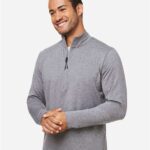 Men's Fairway Marbled Jersey Quarter-Zip Pullover