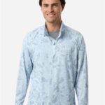 Men's Airweight KC Printed Quarter-Zip Pullover
