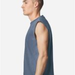 Unisex Heavyweight Cotton Garment-Dyed Mid-Length Muscle Tee