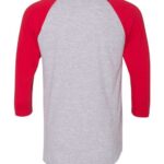 Unisex 50/50 Raglan Three-Quarter Sleeve Tee