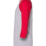 Unisex 50/50 Raglan Three-Quarter Sleeve Tee