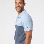 Men's Heathered Colorblocked 3-Stripes Polo